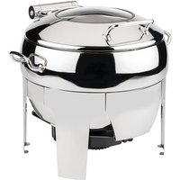 APS Chafing Dish, rund, aus rostfreiem Edelstahl, 48 x 42 cm, Höhe 39 cm, EASY INDUCTION, Speisenwärmer mit Deckel und Griff von APS