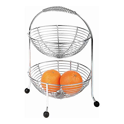 APS Etagere, Obstschale, Obst-Etagere, ergonomischer Griff, stehend auf schwarzen Antirutsch-Füßen, 28 x 28 cm, 37 cm Höhe von APS