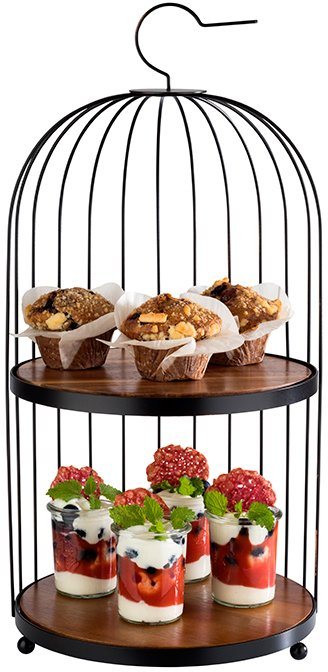 APS Etagere Birdcage, Akazienholz, Metall von APS