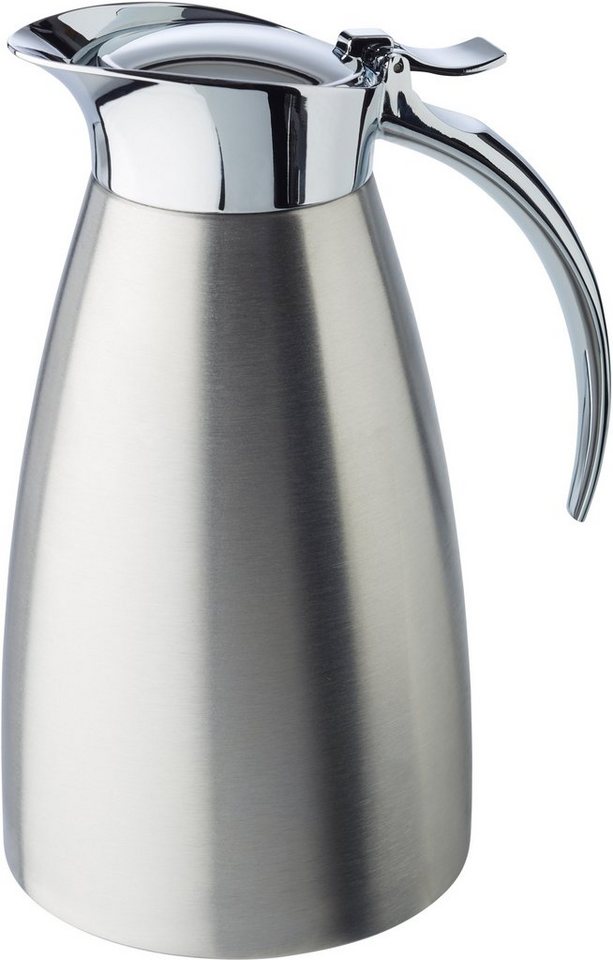 APS Isolierkanne Advanced, 0,6 l, Einhandautomatik, Edelstahl 18/8, doppelwandig von APS