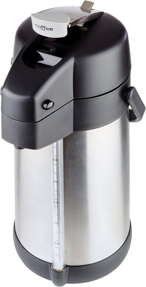 APS Isolierkanne Premium, 3,0 l, Pumpmechanismus, Edelstahl/Kunststoff von APS
