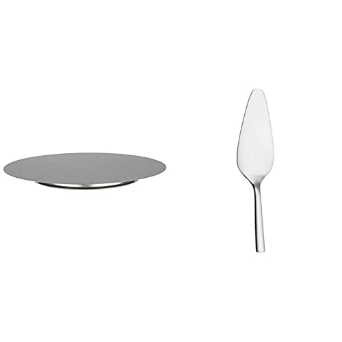 APS Konditorplatte, aus Edelstahl, Durchmesser Ø 31 cm, Silber & WMF Nuova Kuchenheber Tortenheber Edelstahl 23 cm, Cromargan Edelstahl poliert, ideal auch als Lasagneheber, spülmaschinengeeignet von APS