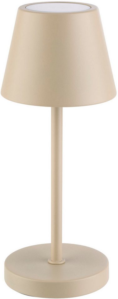 APS LED Tischleuchte "MERLE MICRO" Kabellose USB-C Tischleuchte, USB-Ladefunktion, LED fest integriert, warmweiß - kaltweiß, Spritzwasssergeschützt IP 54, inkl. Dockinstation und Fernbedienung von APS