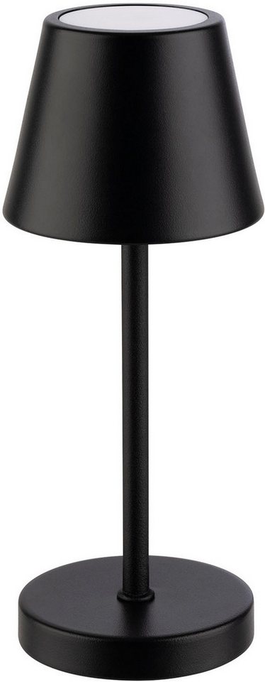 APS LED Tischleuchte "MERLE MICRO" Kabellose USB-C Tischleuchte, USB-Ladefunktion, LED fest integriert, warmweiß - kaltweiß, Spritzwasssergeschützt IP 54, inkl. Dockinstation und Fernbedienung von APS
