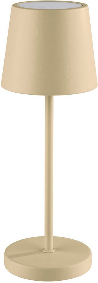 APS LED Tischleuchte "MERLE MINI" Kabellose USB-C Tischleuchte, USB-Ladefunktion, LED fest integriert, warmweiß - kaltweiß, Spritzwasssergeschützt IP 54, inkl. Dockinstation und Fernbedienung von APS