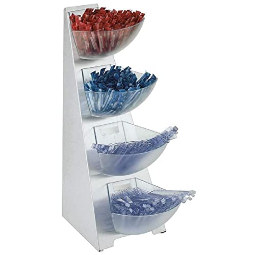 APS Multi-Rack, Küchenregal, Gestell, Portionsschütte, Portionsspender, Dispenser, 18/0 Edelstahl, Volumen pro Schütte 1 Liter Inhalt, 4-stufig von APS