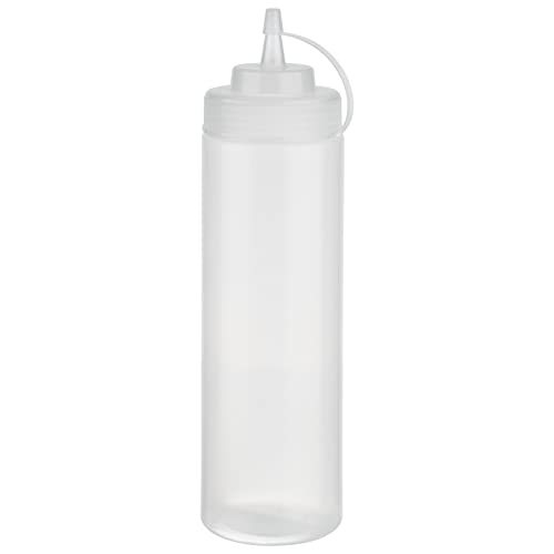 APS Quetschflasche, 6er Set Ø 7 cm, H: 26,5 cm, 760 ml Polyethylen, transparent mit Schraubdeckel mit Verschlusskappe Einfüllöffnung: Ø 5,5 cm von APS