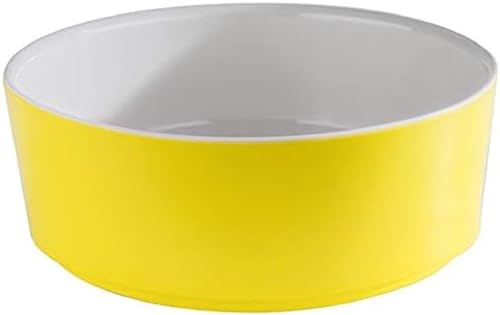 APS Schale „Happy Buffet“, Bowl, runde Buffetschüssel, Schale aus Melamin, weiß/gelb, Ø 20,0 cm, Höhe 7 cm, für 1,5 Liter Inhalt von APS