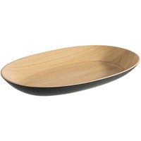 APS Schale -FRIDA- 33,5 x 21 cm, H: 4 cm Melamin innen: Holzoptik außen: schwarz von APS