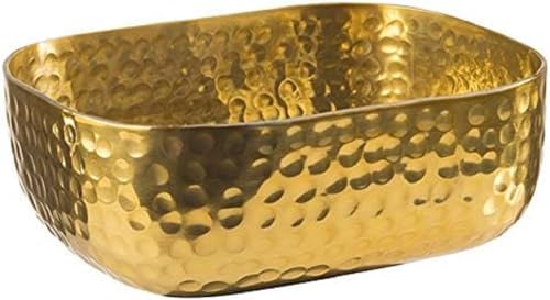 APS Schale aus Aluminium mit gehämmerter, goldener Oberfläche, Brotschale, für u.a. kalte und warme Speisen, 15,5 x 12,0 cm, 0,7 ltr. von APS