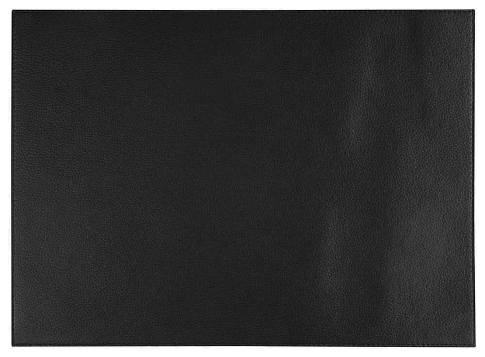 APS Tischdecke, Tischset -KUNSTLEDER- 45 x 32,5 cm Teller Untersetzer schwarz von APS