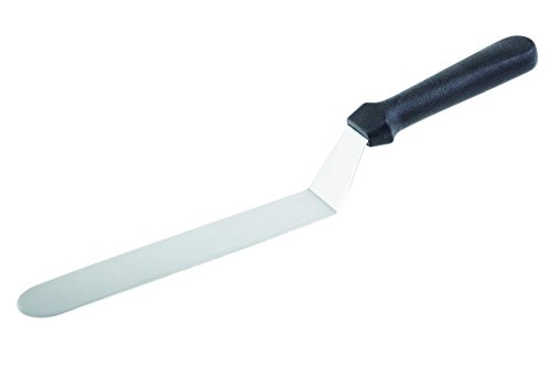 APS Winkelpalette BLUE - Profi-Streichmesser/Glasurmesser mit flexibler Edelstahl-Klinge und schwarzem Kunststoff-Griff, Klingenmaß 18,5 x 3 cm, Gesamtlänge 32 cm von APS