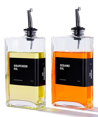 APT 1101 Olivenölspender für Küche, Speiseöl und Essig Spender Set, Olivenölflasche, Sojasaucenspender, Kaffeesirupflaschen - 2 Stück, Schwarz APT 1101 Olivenölspender für Küche, Speiseöl und Essig Spender Set, Olivenölflasche, Sojasaucenspender, Kaffeesirupflaschen - 2 Stück, Schwarz von APT 1101