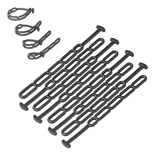 8er Set Gummi Spannring Gummistroppe fünfstufig 355x25mm Spanngummi Stroppe verstellbar für Anhängerplanen von APT