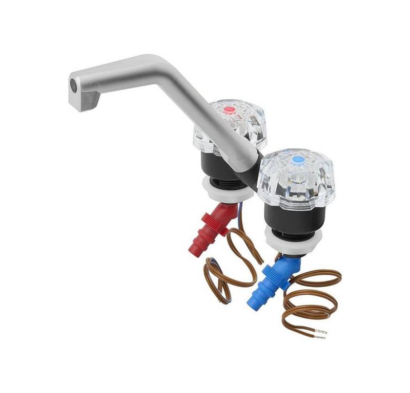 APT Standarmatur Mischbatterie Ø20 mm – Schwarz/Chrom, schwenkbar, für Wohnmobil & Boot (Keine Angabe, Keine Angabe) von APT