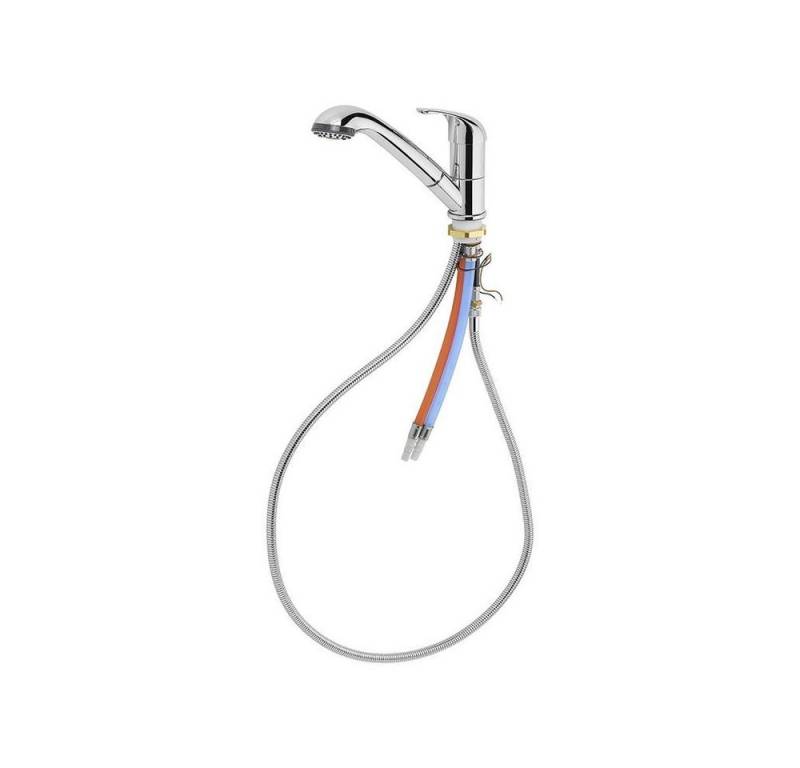 APT Standarmatur Mischbatterie mit ausziehbarer Dusche Ø33 mm – 12V, Chrom, für Wohnmob (Keine Angabe, Keine Angabe) von APT