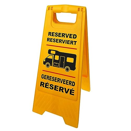 Markierungsschild Reserviert für Wohnmobil Wohnwagen Camping Parkplatzschild Reisemobil Gelb von APT