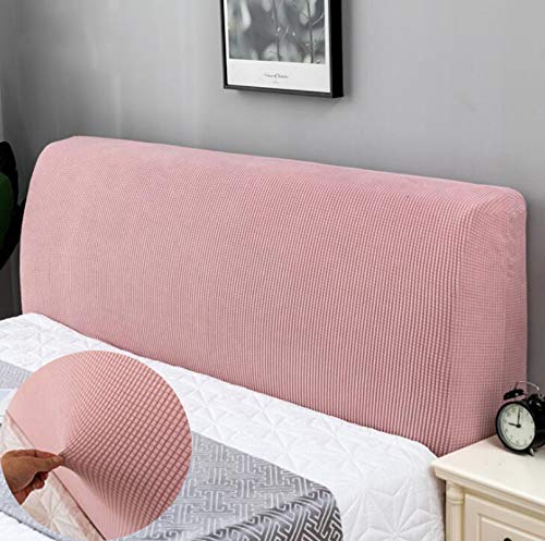 APTBJKUiU Bett Kopfteil Hussen Einfarbig Staubhülle Elastische All-Inclusive Kopfteilbezug Schlafzimmer Rundum-Paket, passend für eine Vielzahl von Bettköpfen Dekor rosa 120cm (47"-55") von APTBJKUiU
