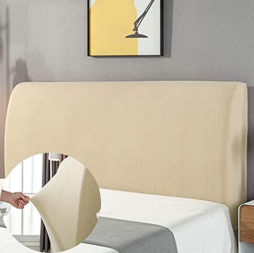 Bett hussen kopfteil Kopfteilbezug Staubdicht Verdicken Dehnbar Bett Kopfteil Staubdicht Abdeckung 360° Rundum-Paket Für Schlafzimmerdekoration Dekor Creme Farben 200cm(79"-87") von APTBJKUiU