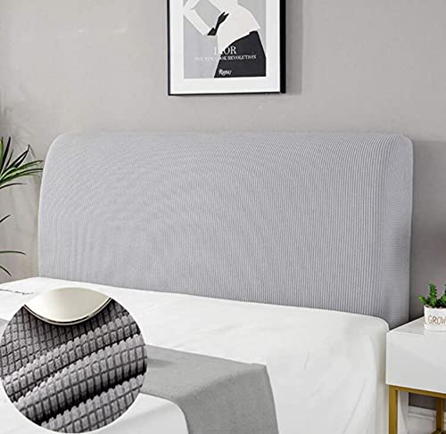 Bettkopfteil Hussen Kopfteilbezug Staubdicht Verdicken Dehnbar Bett Kopfteil Staubdicht Abdeckung 360° Rundum-Paket Für Schlafzimmerdekoration Dekor hellgrau 180cm(71"-79") von APTBJKUiU