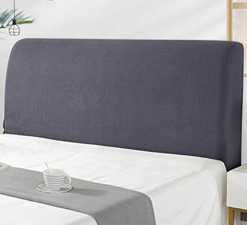 kopfteil überzug kopfteilbezug bett Einfarbig Staubhülle Elastische All-Inclusive Kopfteilbezug Schlafzimmer Rundum-Paket passend für eine Vielzahl von Bettköpfen Dekor dunkelgrau 150cm(59"-67") von APTBJKUiU