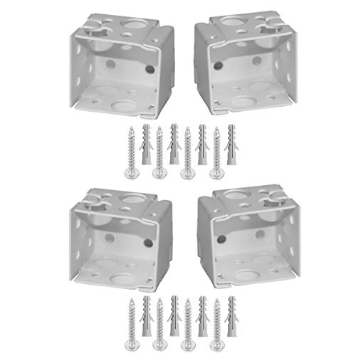 APUXON 4 x Montageklammern mit Schrauben, 2 Sets für Mini-Jalousien, 2,5 cm große Jalousien, Kopfschiene mit 2,5 cm x 2,5 cm Größe (2, 2,5 cm) von APUXON