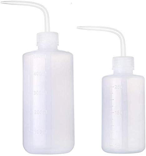 APUXON Waschflasche, 500 ml und 250 ml, schmale Öffnung, Quetschflasche, medizinisches Labor, Kunststoff, Sicherheits-Quetschflasche, kein Verschütten, Biegung, Mundgießkannen APUXON Waschflasche, 500 ml und 250 ml, schmale Öffnung, Quetschflasche, medizinisches Labor, Kunststoff, Sicherheits-Quetschflasche, kein Verschütten, Biegung, Mundgießkannen von APUXON