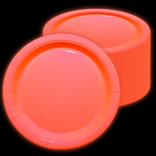 APUXXJUPA Glühen in der dunklen Neon Geburtstag Teller, 50 Pcs 23 x 23 cm Tangerine Bulk Pappteller Glow Party Teller für Neon Glow Party Supplies Let's Glow Party Dekorationen APUXXJUPA Glühen in der dunklen Neon Geburtstag Teller, 50 Pcs 23 x 23 cm Tangerine Bulk Pappteller Glow Party Teller für Neon Glow Party Supplies Let's Glow Party Dekorationen von APUXXJUPA