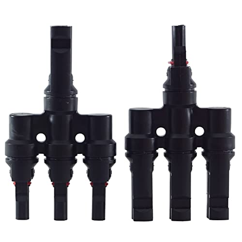 1 Paar T-Stecker 3-fach Abzweigbuchse Abzweigverbinder T-Abzweig Solarpanel Stecker MMMF+FFFM von APV