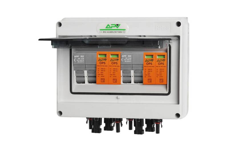 APV Verteilerbox, PV Anschlusskasten DC 32A 1000V 2-Strings Photovoltaik 8-Module IP65 von APV