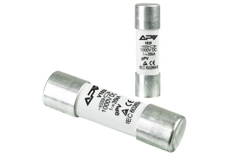 APV Zylindersicherungshalter, 12 A, Solar Sicherungseinsatz 12A 1000V DC 10x38mm 2-polig APV Zylindersicherungshalter, 12 A, Solar Sicherungseinsatz 12A 1000V DC 10x38mm 2-polig von APV