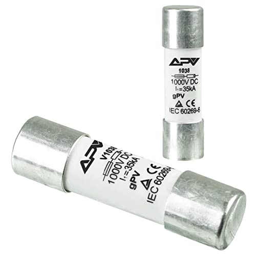 Solar Sicherungseinsatz 12A 1000V DC 10x38mm 2-polig Solar Sicherungseinsatz 12A 1000V DC 10x38mm 2-polig von APV
