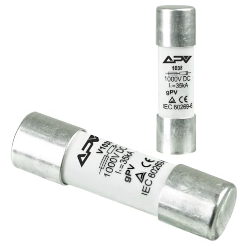 Solar Sicherungseinsatz 32A 1000V DC 10x38mm 2-polig Solar Sicherungseinsatz 32A 1000V DC 10x38mm 2-polig von APV