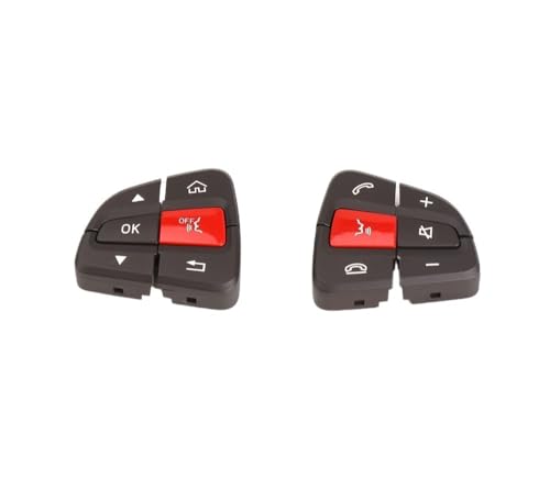APVMFMKLTG 1 Paar Auto-Lenkradschalter-Steuertasten passend for Mercedes W205 W253 C GLC-Klasse C200 C220 C260 GLC250 GLC300 2015–2021(Brown Red) von APVMFMKLTG