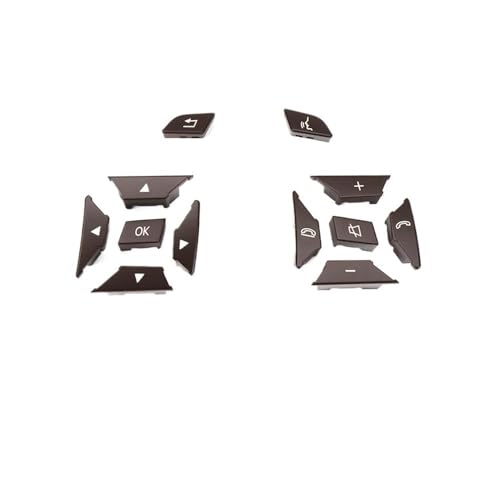 APVMFMKLTG Auto-Lenkradschaltertasten Passend for Mercedes Fit for Benz C GLK E CLA GLA B CLS SLK SLC C204 GLK204 W207 W212 W246 W156 W218 W172(1 Pair Brown) von APVMFMKLTG