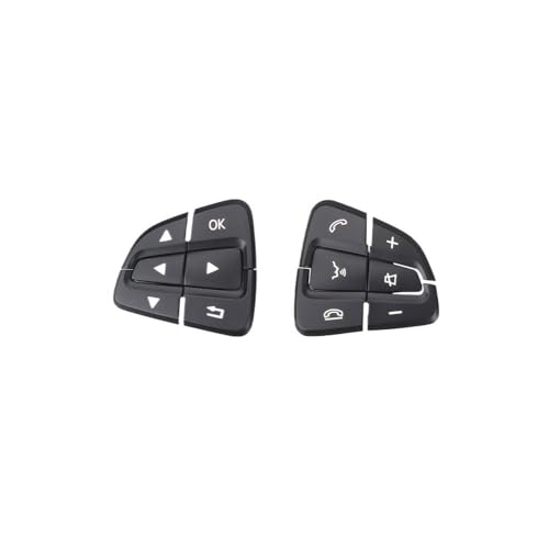 APVMFMKLTG Auto-Lenkradtasten-Steuerschalterabdeckung Passend for Benz AB CLA CLS GLA GLS GLE-Klasse W176 W246 W218 W172 W292 W166 0999050600(Black 1 Pair) von APVMFMKLTG