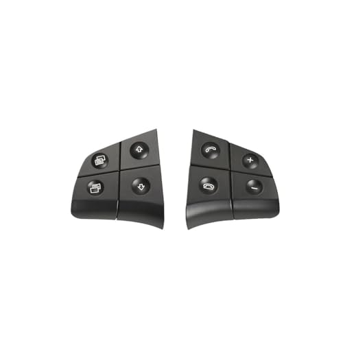 APVMFMKLTG Auto-Multifunktions-Lenkradtasten-Kit Telefonsteuerungstasten Passend for Mercedes W164 W245 W251 Passend for Benz W164 ML GL BR-Klasse(Model A Black) von APVMFMKLTG