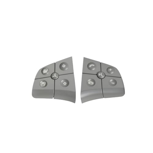 APVMFMKLTG Auto-Multifunktions-Lenkradtasten-Kit Telefonsteuerungstasten Passend for Mercedes W164 W245 W251 Passend for Benz W164 ML GL BR-Klasse(Model B Gray) von APVMFMKLTG