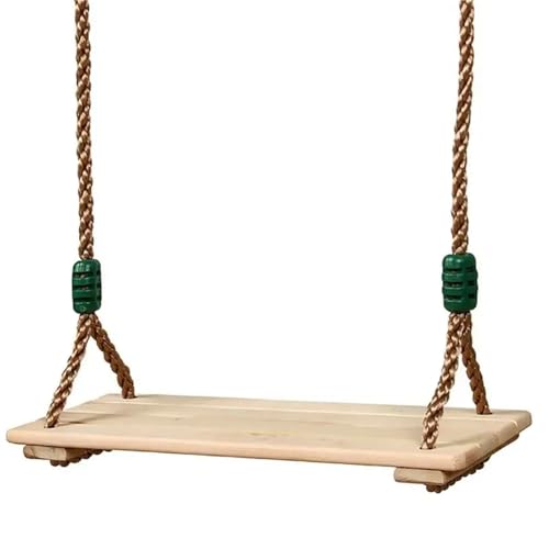 APVPOPOKGM Hängeschaukelsitz aus Holz mit 180 cm langem, verstellbarem Seil, Schaukelsitz-Ersatzschaukel-Set Schwingsessel(Blue) von APVPOPOKGM