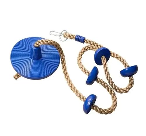 APVPOPOKGM Kinder Fitness Kletterseil mit Plattformen und Scheibe Outdoor Schaukel Set Garten Spielzeug Spielplatz Zubehör Schwingsessel(Blue 1PC) von APVPOPOKGM