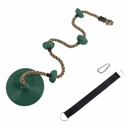 APVPOPOKGM Kinder Fitness Kletterseil mit Plattformen und Scheibe Outdoor Schaukel Set Garten Spielzeug Spielplatz Zubehör Schwingsessel(Green 1PC) von APVPOPOKGM