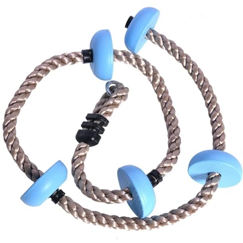 APVPOPOKGM Kinder Kletterseile Kinder Schaukel Disc Klettern Kunststoff Seil Spielplatz Ausrüstung Outdoor Indoor Schaukel Schwingsessel(Blue) von APVPOPOKGM