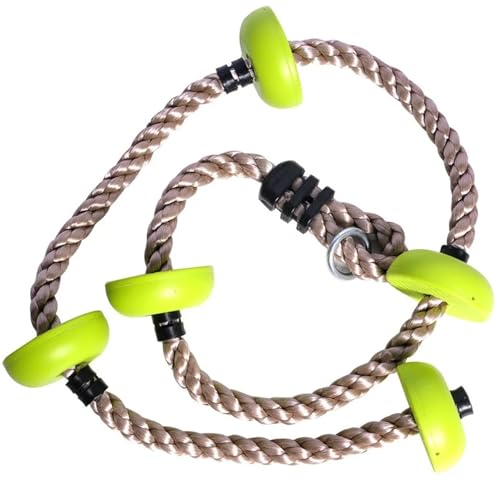 APVPOPOKGM Kinder Kletterseile Kinder Schaukel Disc Klettern Kunststoff Seil Spielplatz Ausrüstung Outdoor Indoor Schaukel Schwingsessel(Green) von APVPOPOKGM