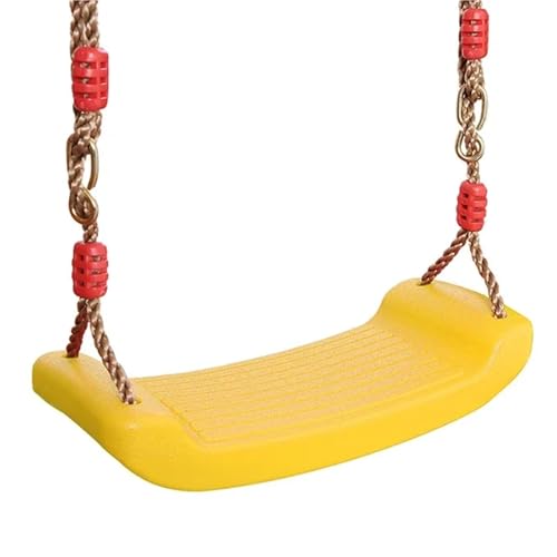 APVPOPOKGM Kinderschaukel, fliegendes Spielzeug, Gartenschaukel, Kinder-Hängesitzspielzeug mit höhenverstellbaren Seilen, Spielzeug for drinnen und draußen Schwingsessel(Yellow 1PC) von APVPOPOKGM