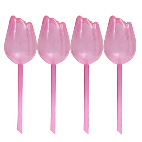 APVPOPOKGM Kunststoff-Tulpenbewässerer Automatisches Tropfbewässerungssystem Selbstbewässerndes Zubehör Pflanzenbewässerungskugeln(4PC-Pink) von APVPOPOKGM