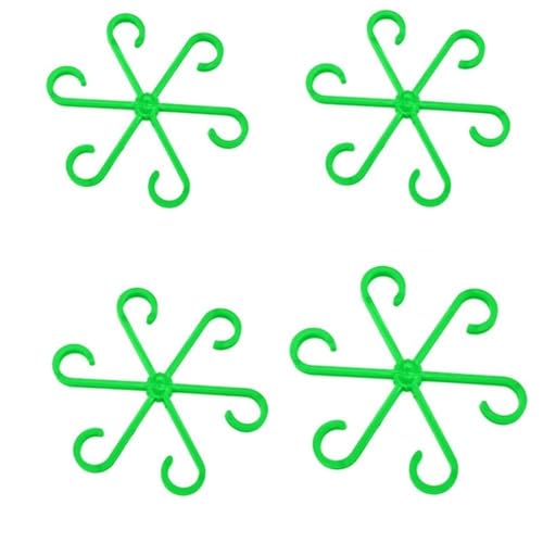 APVPOPOKGM Pflanzenclips 4PCS Wiederverwendbare Pflanzenstamm Klapprahmen Gartengeräte kein Stake Spalier Pflanzenstamm Unterstützung Stem Organizer(Green-4pcs) von APVPOPOKGM