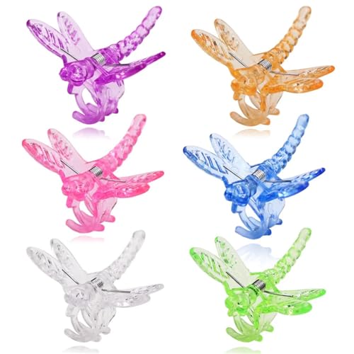 Pflanzenclips 20 Stück bunte Orchideenklammern, Pflanzenklammern, wiederverwendbare Haarspange aus Kunststoff mit Libellenmotiv for Bonsai-Pflanzen, Unterstützung for Blumenranken, Zierklammern von APVPOPOKGM