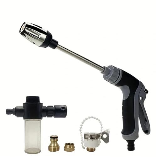 Tragbares Auto-Reinigungswerkzeug Hochdruck-Sprinkler-Wasserpistole Autoscheiben Gartenbewässerungsschlauch Düse Schaumlanze(Water gun set) von APVPOPOKGM