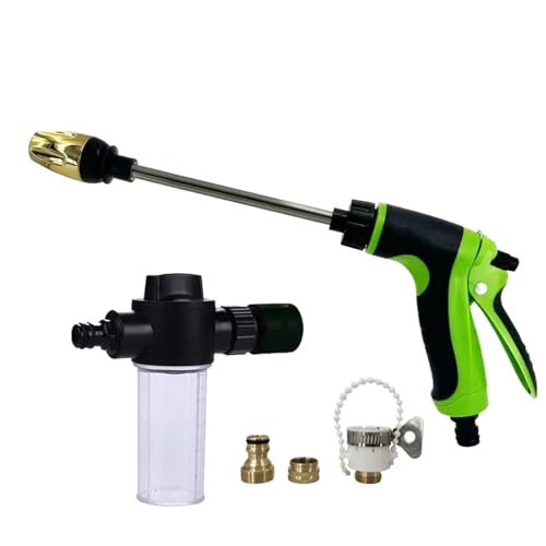Tragbares Auto-Reinigungswerkzeug Hochdruck-Sprinkler-Wasserpistole Autowaschanlagen Gartenbewässerungsschlauch Düse Schaumlanze(Water gun set) von APVPOPOKGM