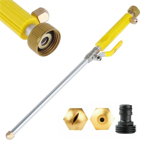 Waschen Hochdruck-Wassersprüher Waschmaschine Wasserstrahl Gartenwaschanlage Schlauch Zauberstab Düse Sprayer Auto Reinigungswerkzeuge(YELLOW 1PC) von APVPOPOKGM